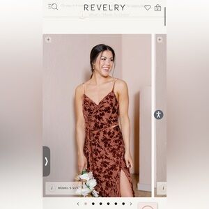 Revelry M Tilley Floral Burnout Velvet Dress LIKE NEW